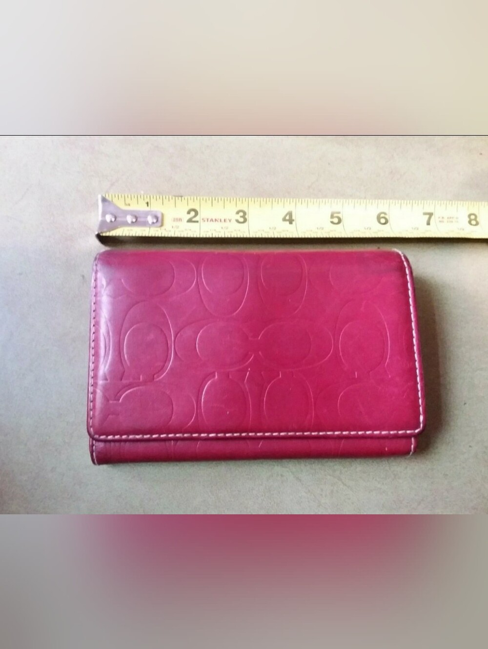 Vintage Coach embossed leather wallet